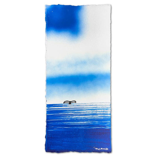 Wyland- Original Watercolor Painting on Deckle Edge Paper "Fluke"