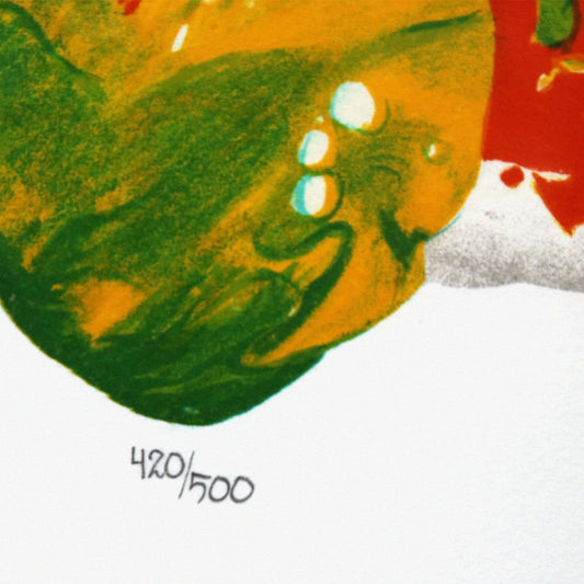 Tom Everhart- Hand Pulled Original Lithograph "Squeeze the Day-Monday"