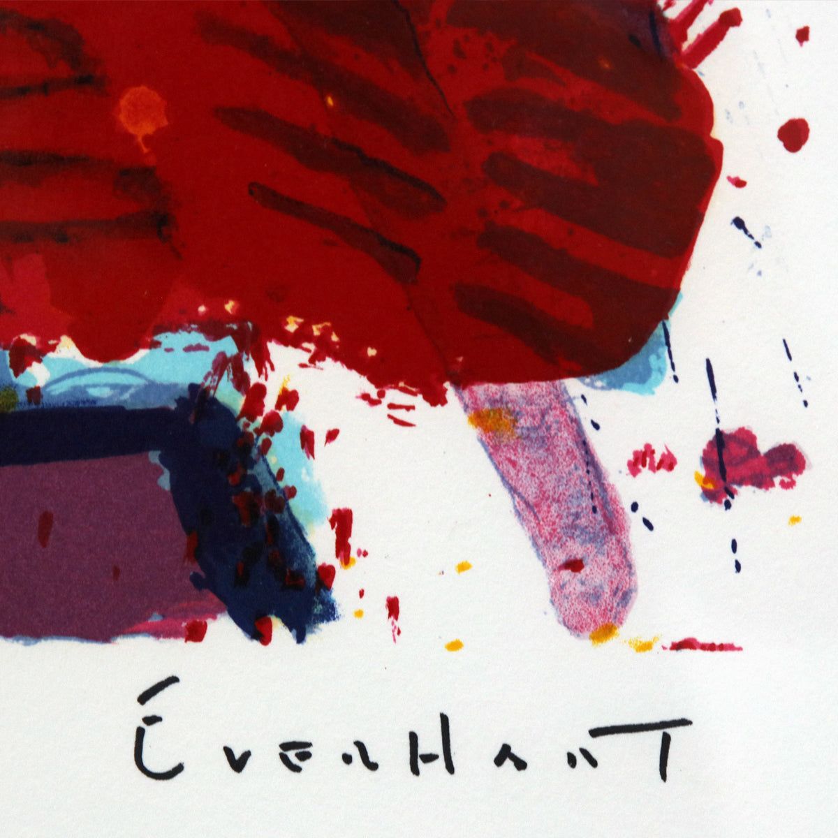 Tom Everhart- Hand Pulled Original Lithograph "Low Fat Meal Over Santa Monica"