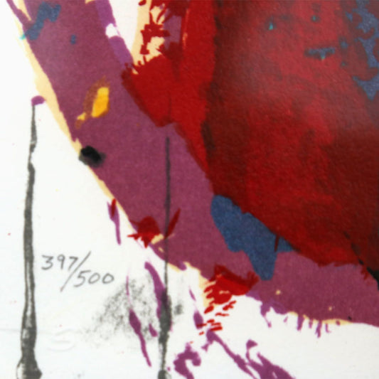 Tom Everhart- Hand Pulled Original Lithograph "Very Cool Dog Lips in Brentwood"