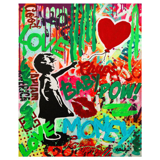 Nastya Rovenskaya- Original Mixed Media on Canvas "The Ballon"