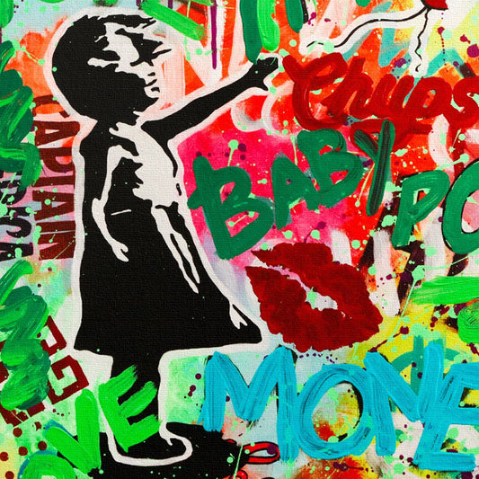 Nastya Rovenskaya- Original Mixed Media on Canvas "The Ballon"