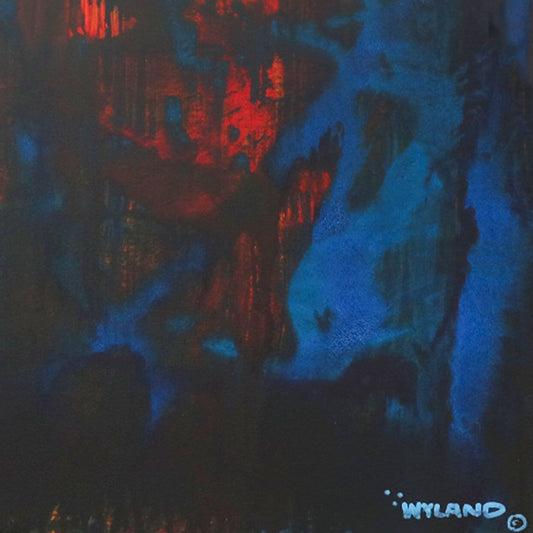 Wyland- Original Watercolor Painting on Deckle Edge Paper "Abstract"