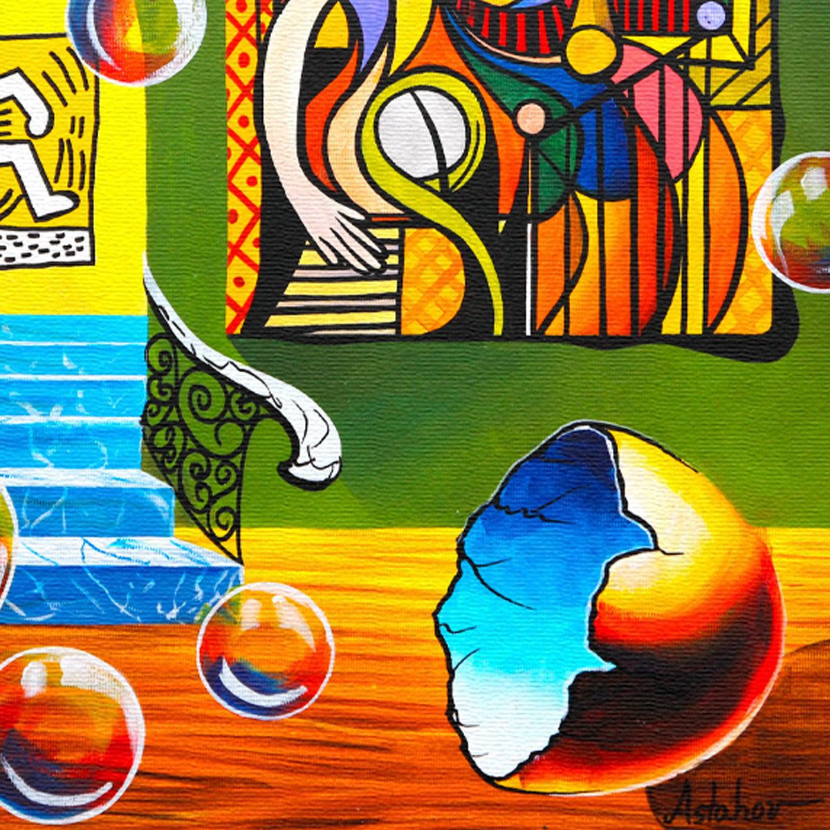 Alexander Astahov- Original Oil on Canvas "A Classic Encounter"