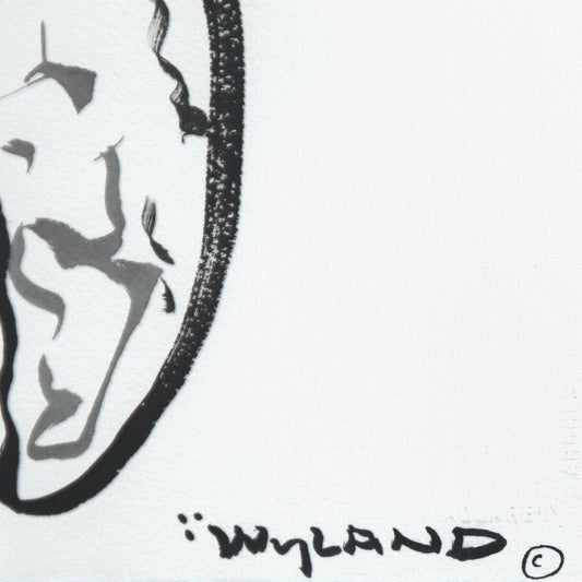 Wyland- Original Sumi Ink Painting "Turtle"