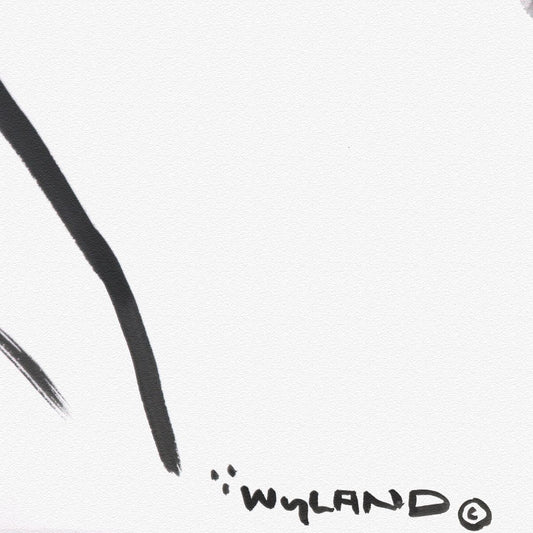 Wyland- Original Sumi Ink Painting "Orca"