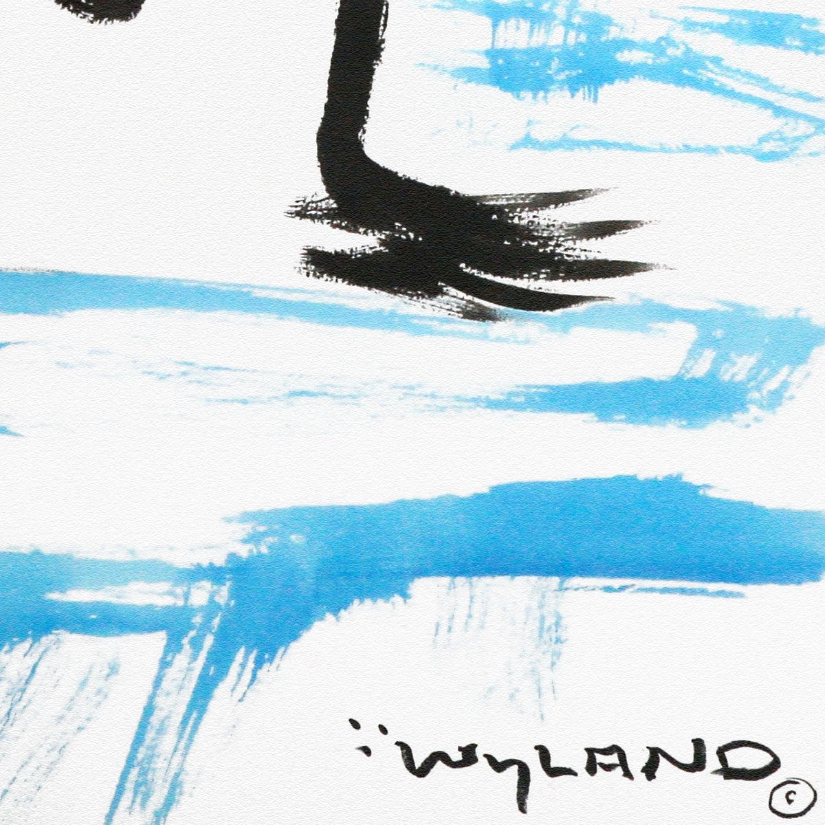 Wyland- Original Sumi Ink Painting "Penguin"
