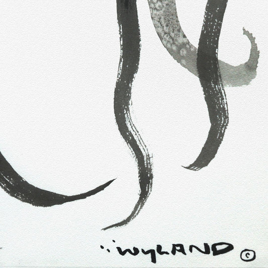 Wyland- Original Sumi Ink Painting "Octopus"