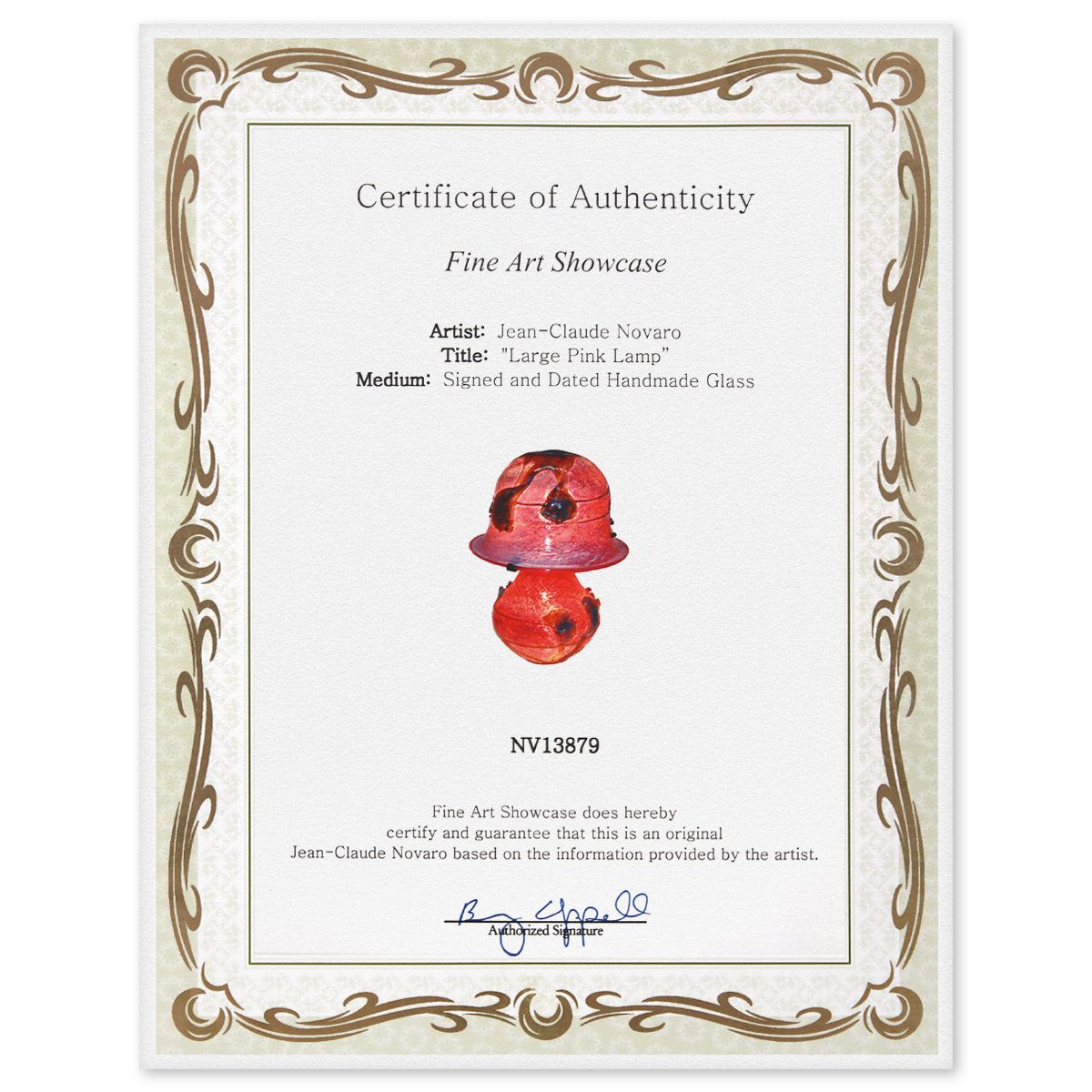 Jean-Claude Novaro- Handmade Glass "Large Pink Lamp"