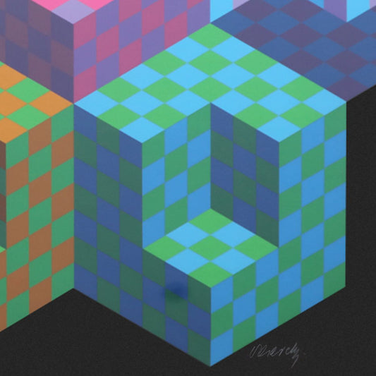 Victor Vasarely- Limited Edition Serigraph "1998 Olympics"