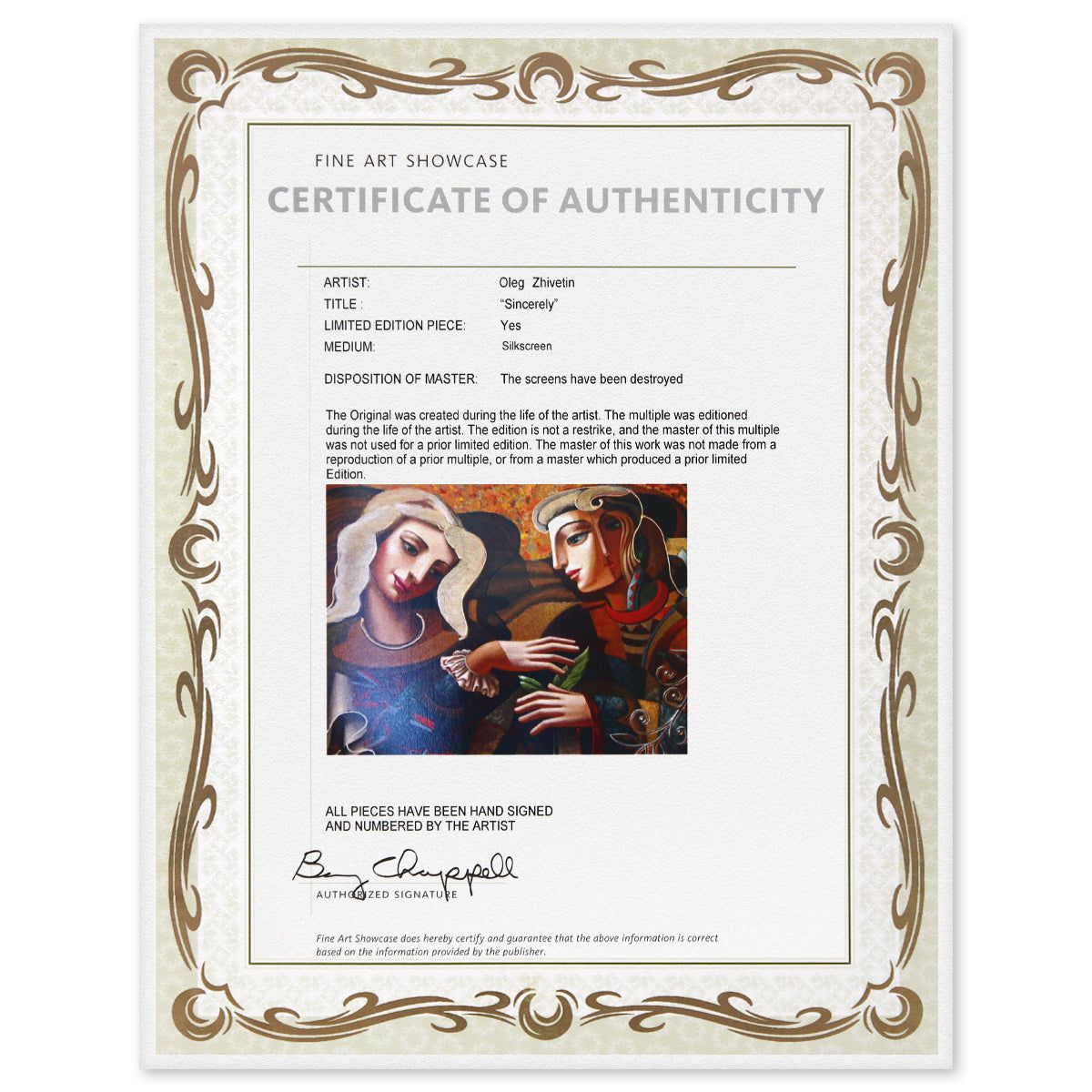 Oleg Zhivetin- Silkscreen "Sincerely"