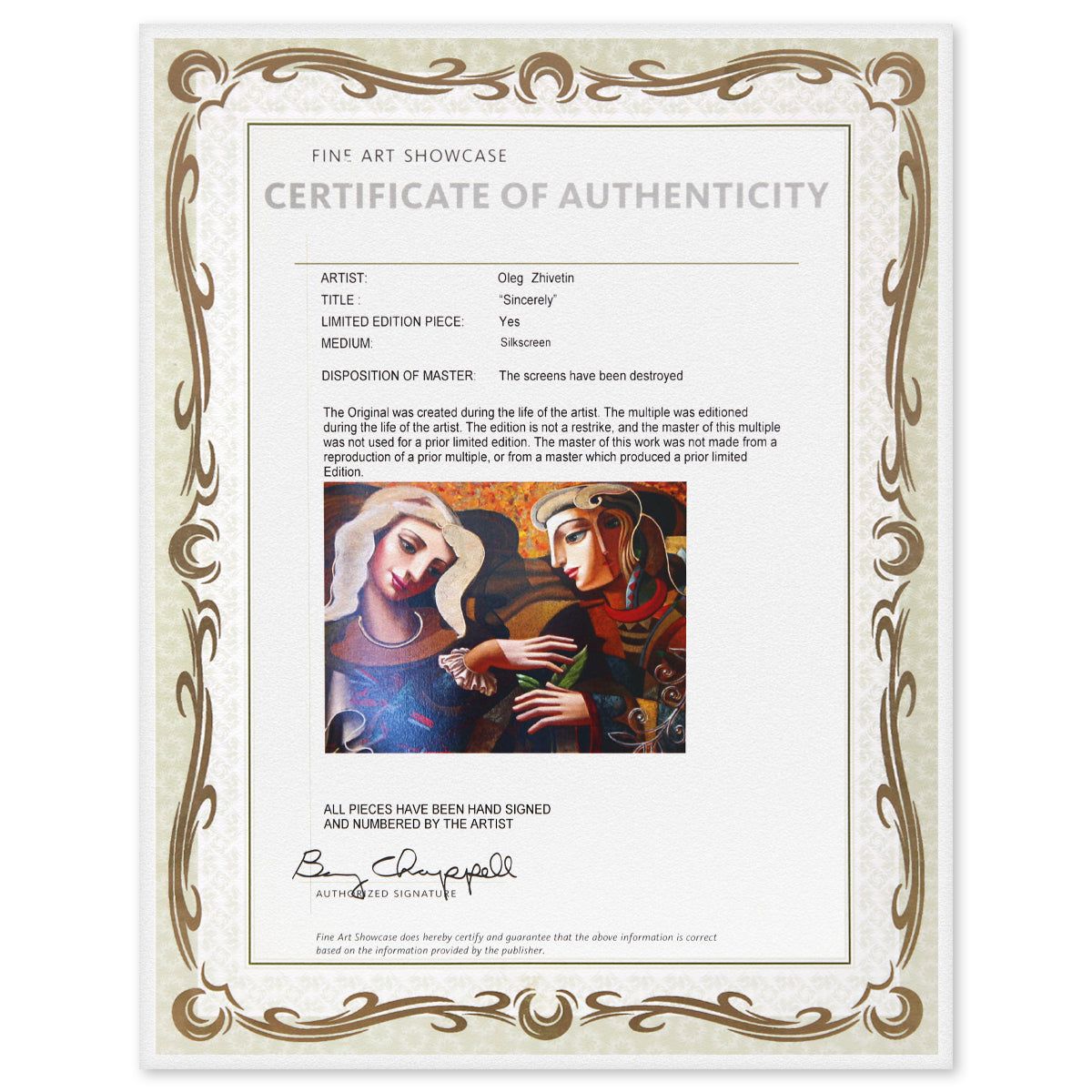 Oleg Zhivetin- Silkscreen "Sincerely"