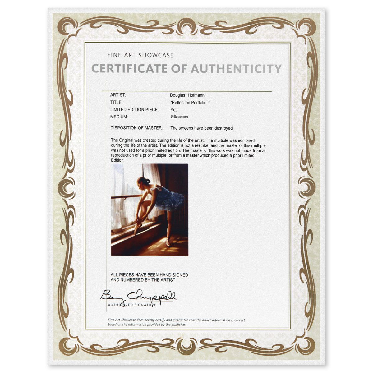Douglas Hofmann- Silkscreen "Reflection Portfolio l"