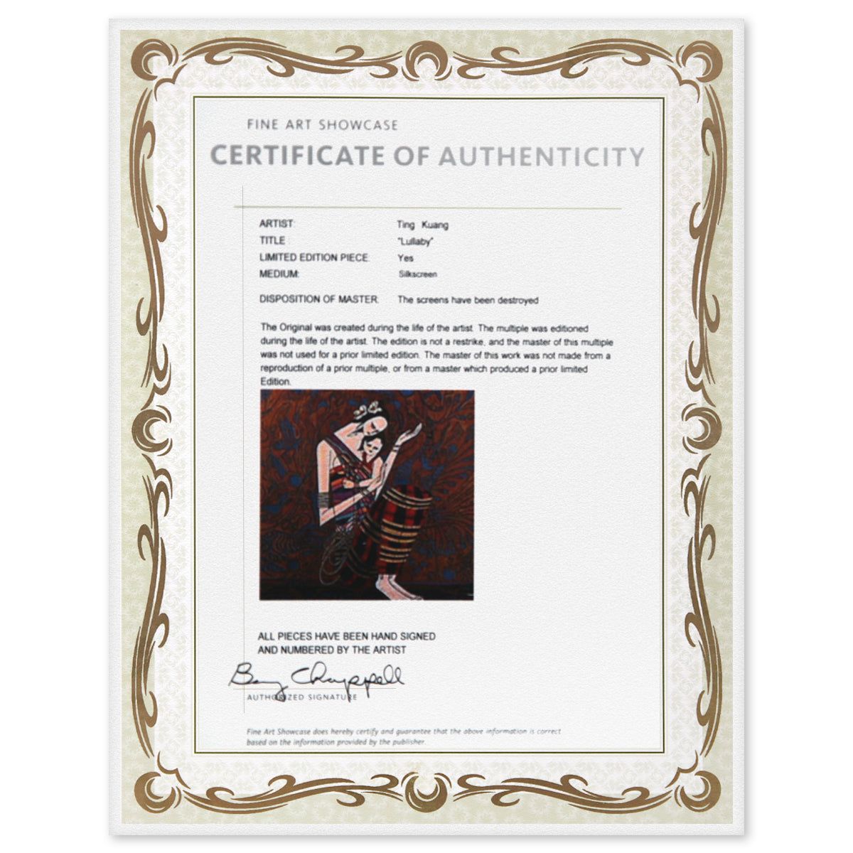 Ting Kuang- Silkscreen "Lullaby"