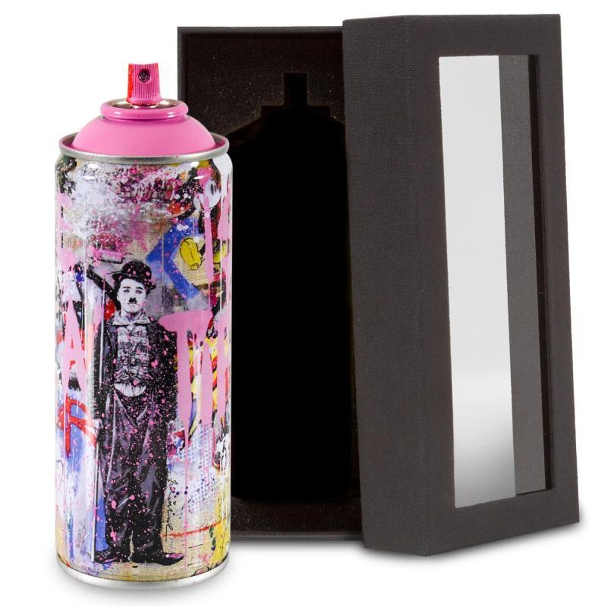 Mr. Brainwash, "Gold Rush (Pink)" Limited Edition Hand Painted Can with Plate Signature.