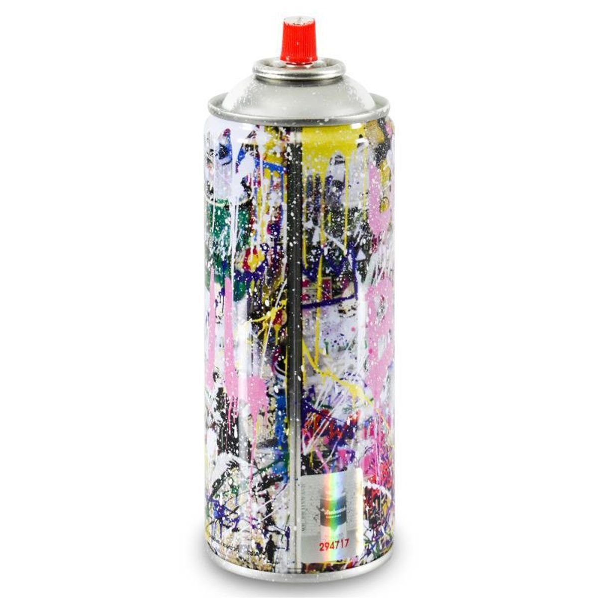 Mr. Brainwash, "Gold Rush (White)" Limited Edition Hand Painted Can with Plate Signature.