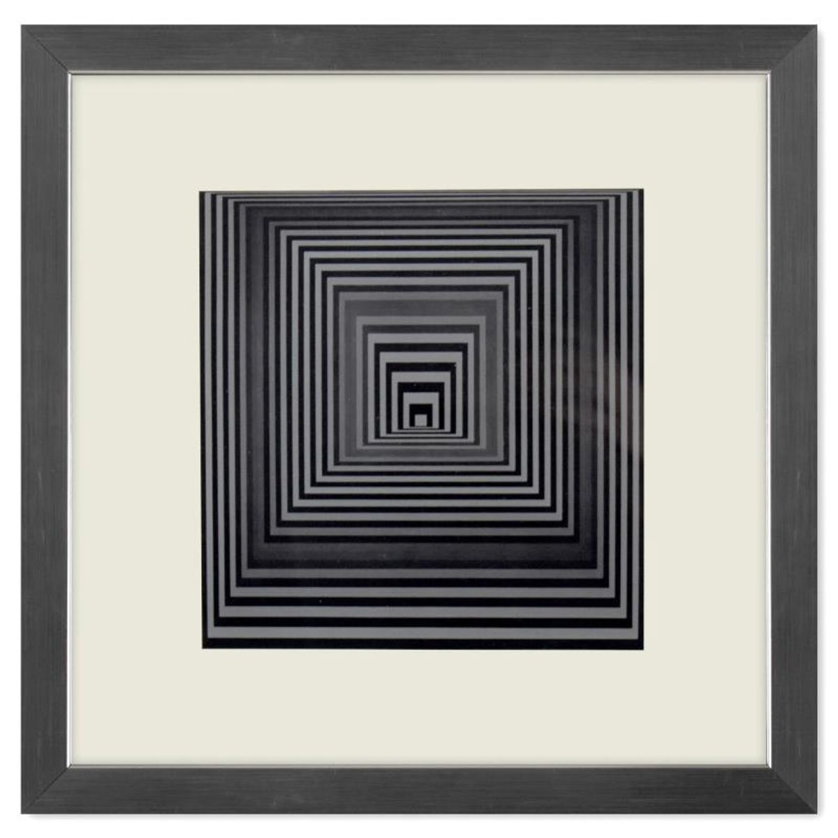 Victor Vasarely (1908-1997), "Vonal - 4 de la serie Vonal" Framed 1971 Heliogravure Print with Letter of Authenticity