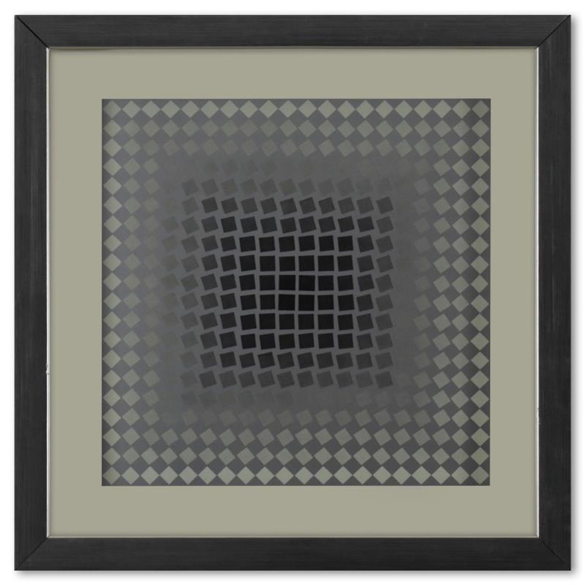 Victor Vasarely (1908-1997), "CTA - 106 - ARG de la serie CTA - 102" Framed 1971 Heliogravure Print with Letter of Authenticity