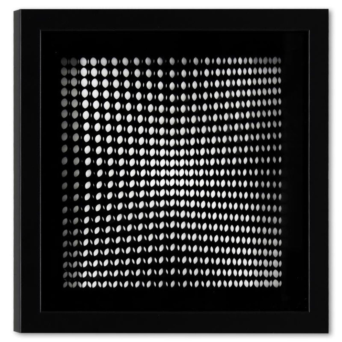Victor Vasarely (1908-1997), "Trois Dimensions Optique de la serie Cinetiques" Framed 1973 Dimensional Art with Letter of Authenticity