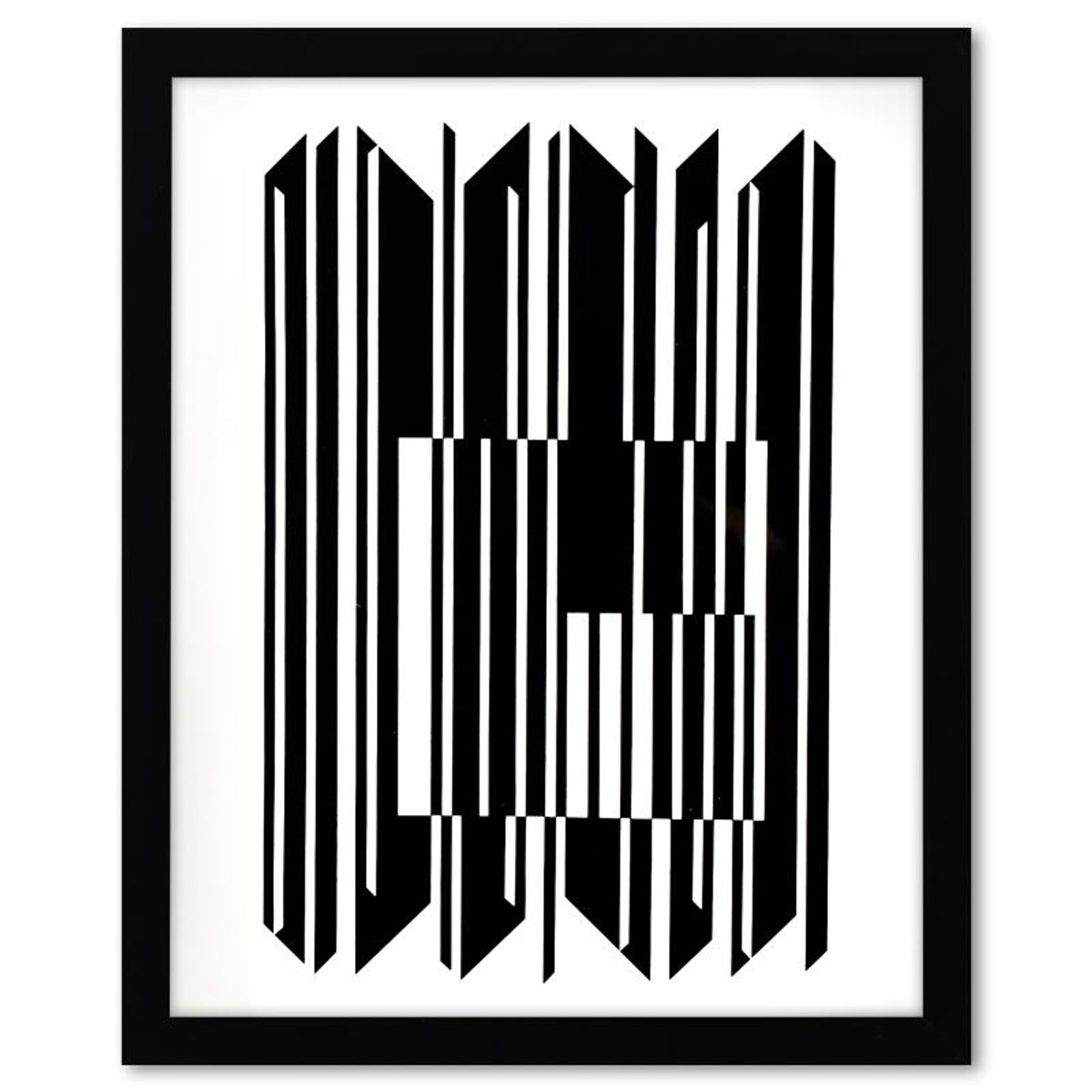 Victor Vasarely (1908-1997), "Leyre-II et Altair de la serie Lineaires (Diptych)" Framed 1973 Heliogravure Prints with Letter of Authenticity