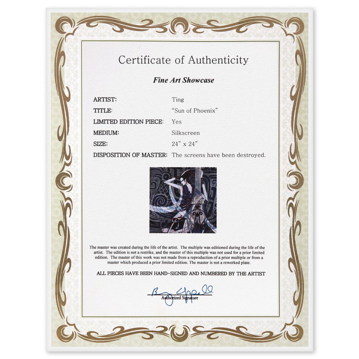 Ting Kuang- Silkscreen "Sun of Phoenix"