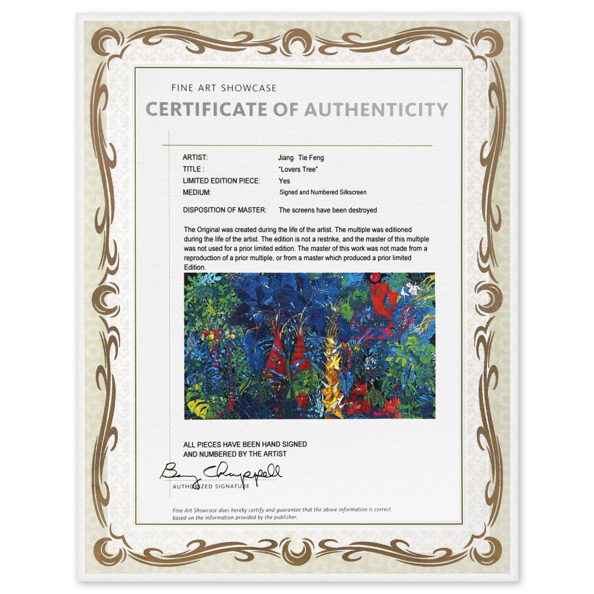 Jian Tie Feng- Silkscreen "Lovers Tree"