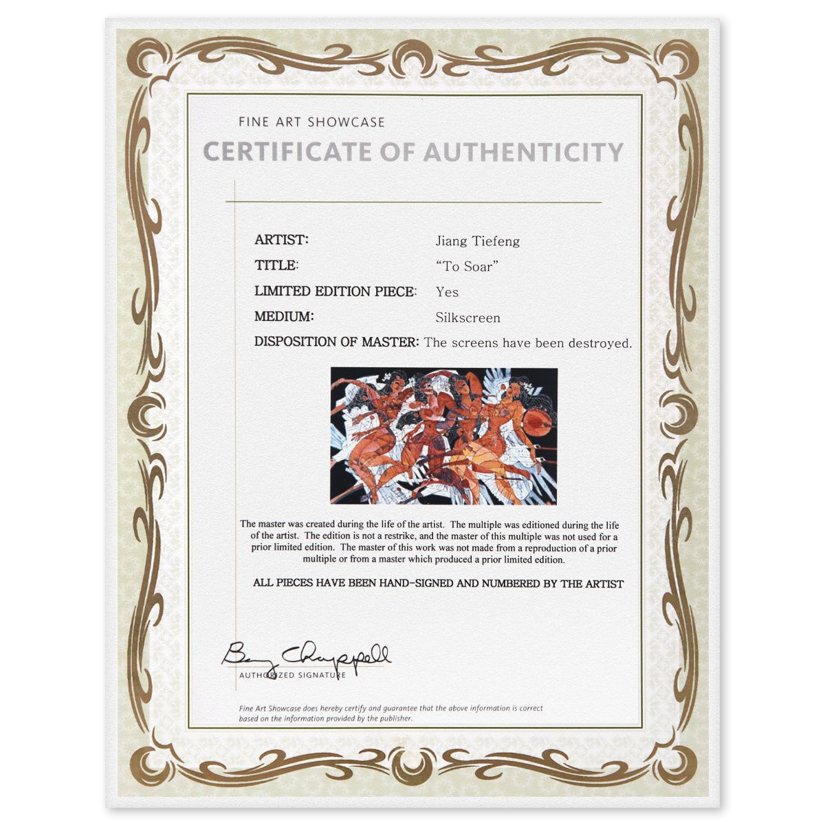 Jian Tie Feng- Silkscreen "To Soar"