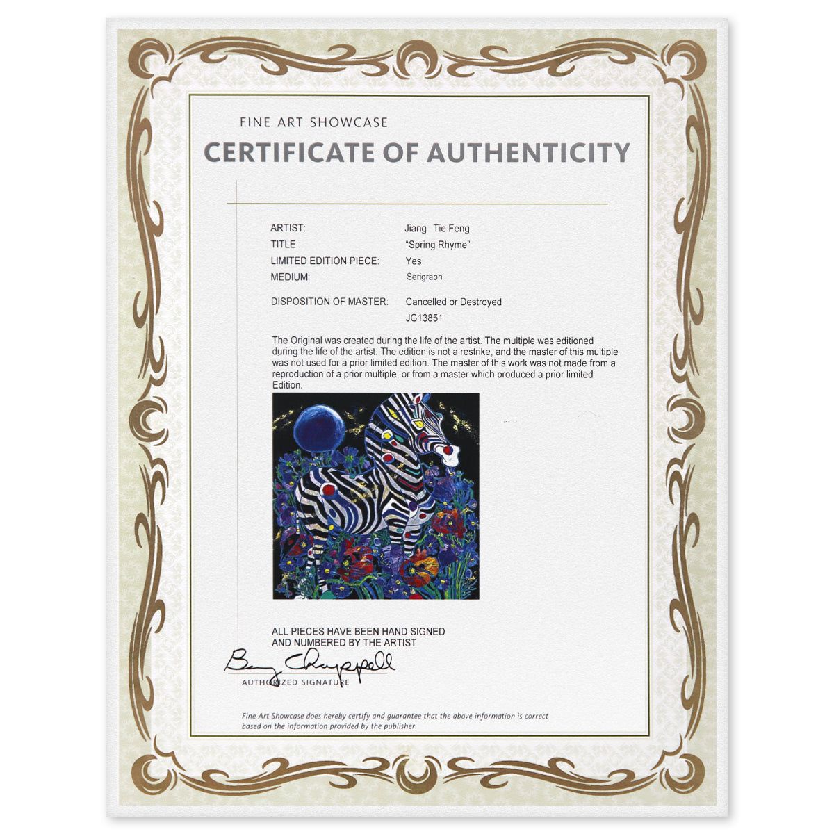 Jian Tie Feng- Serigraph "A Spring Rhyme"