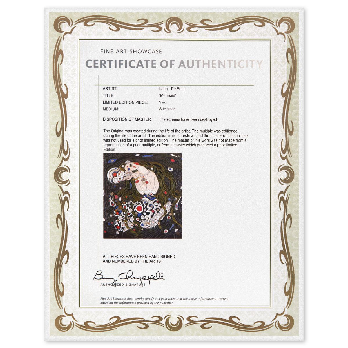 Jian Tie Feng- Silkscreen "Mermaid"