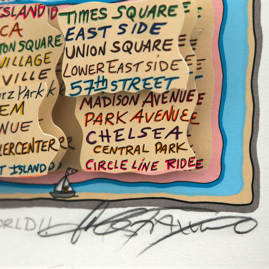 Charles Fazzino- 3D Construction Silkscreen Serigraph "NEW YORK IS"