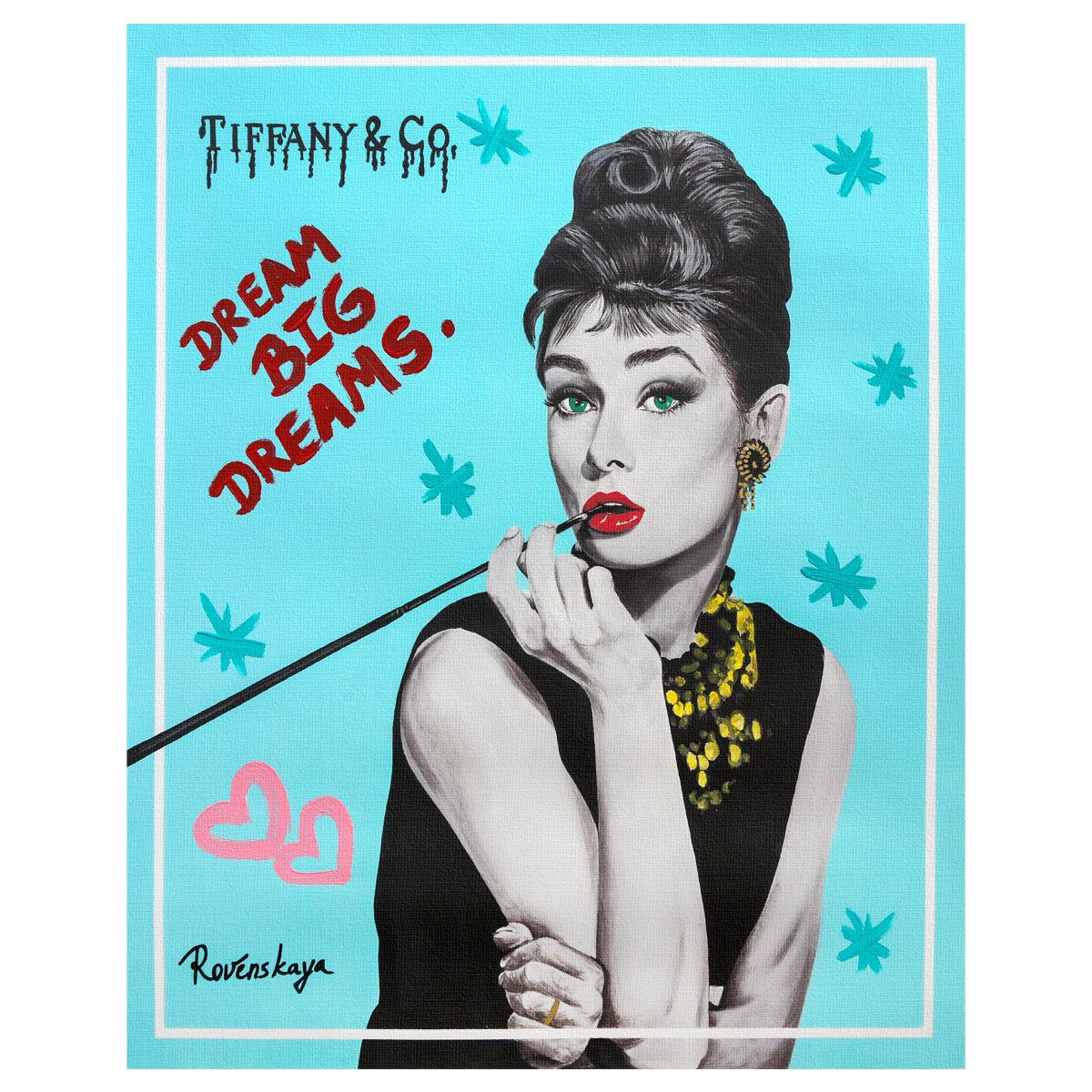 Nastya Rovenskaya- Original Mixed Media on Canvas "Audrey I"