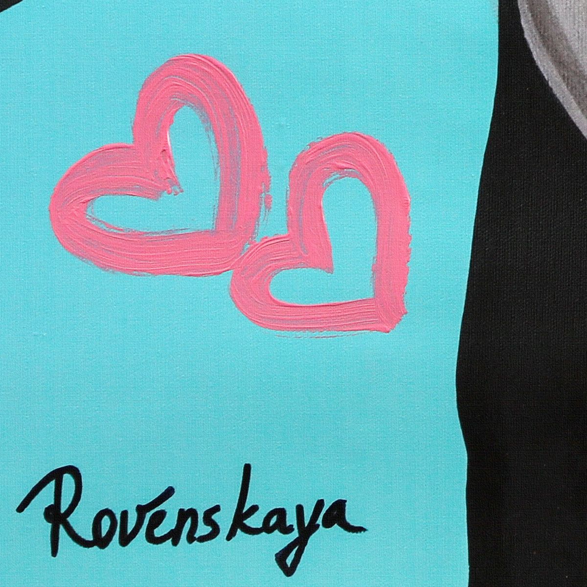 Nastya Rovenskaya- Original Mixed Media on Canvas "Audrey I"