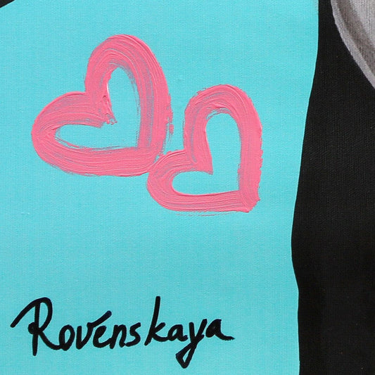 Nastya Rovenskaya- Original Mixed Media on Canvas "Audrey I"