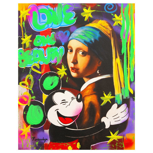Nastya Rovenskaya- Original Mixed Media on Canvas "Classic Love I"