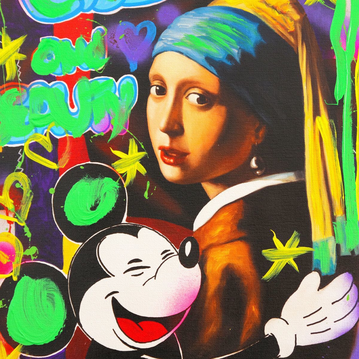 Nastya Rovenskaya- Original Mixed Media on Canvas "Classic Love I"