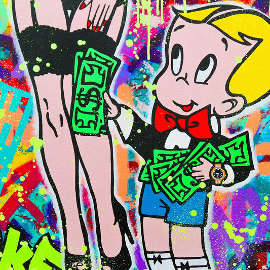 Nastya Rovenskaya- Original Oil on Canvas "Boop Street Royalty"