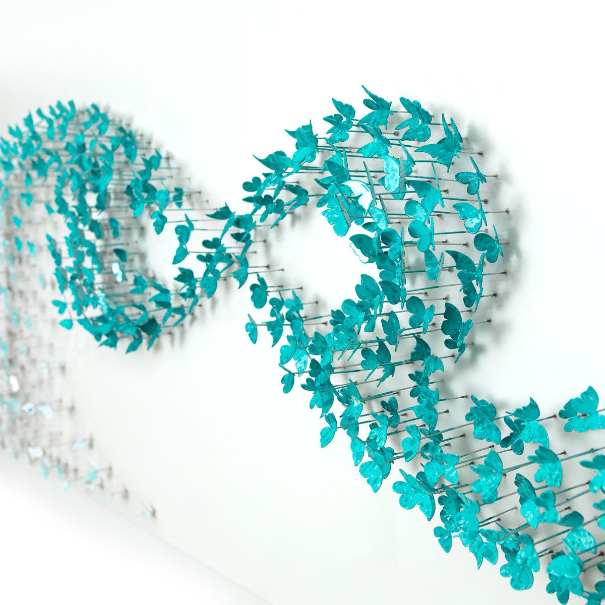 Patricia Govezensky-Original 3D Metal Art on Wood "The Physics of Freedom"