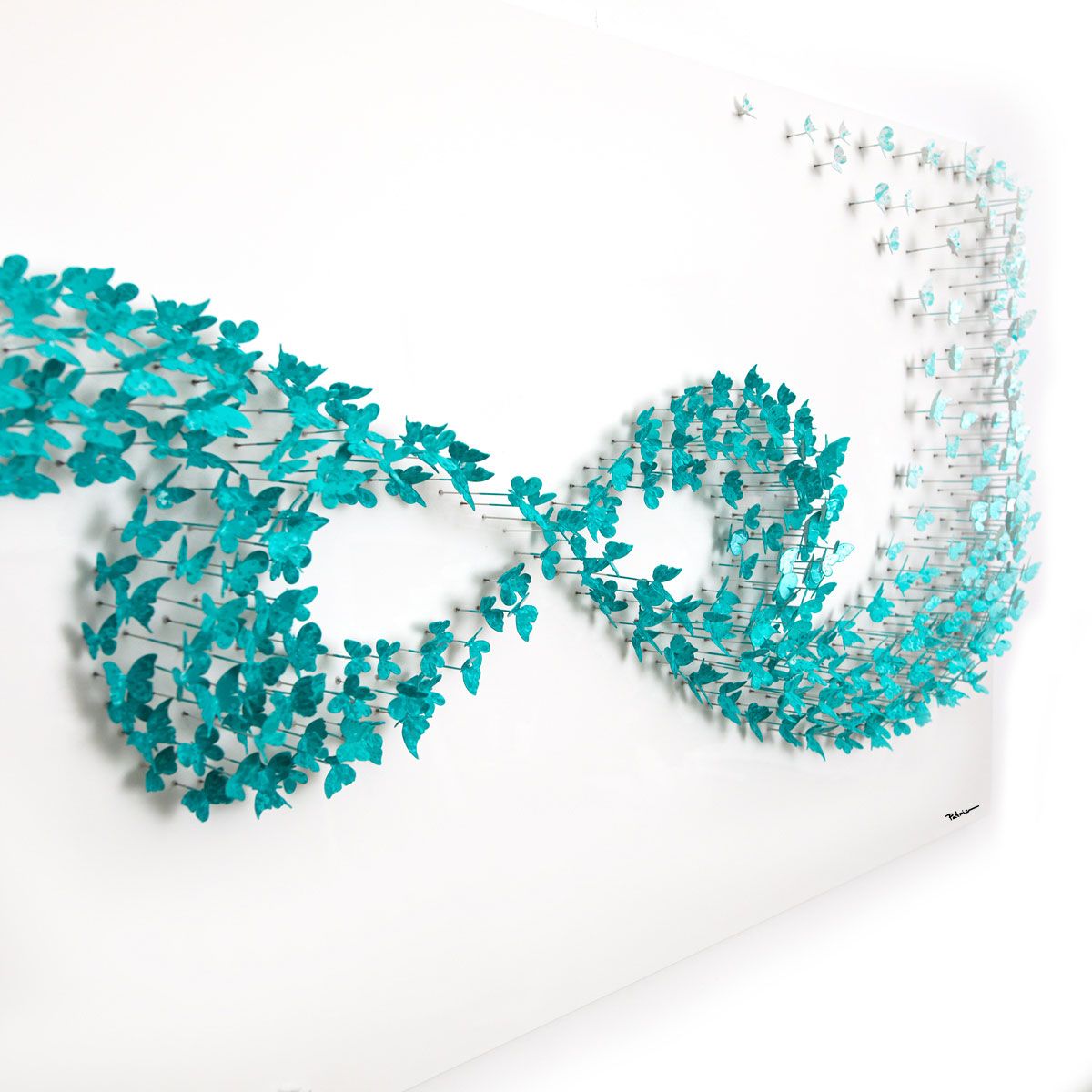 Patricia Govezensky-Original 3D Metal Art on Wood "The Physics of Freedom"
