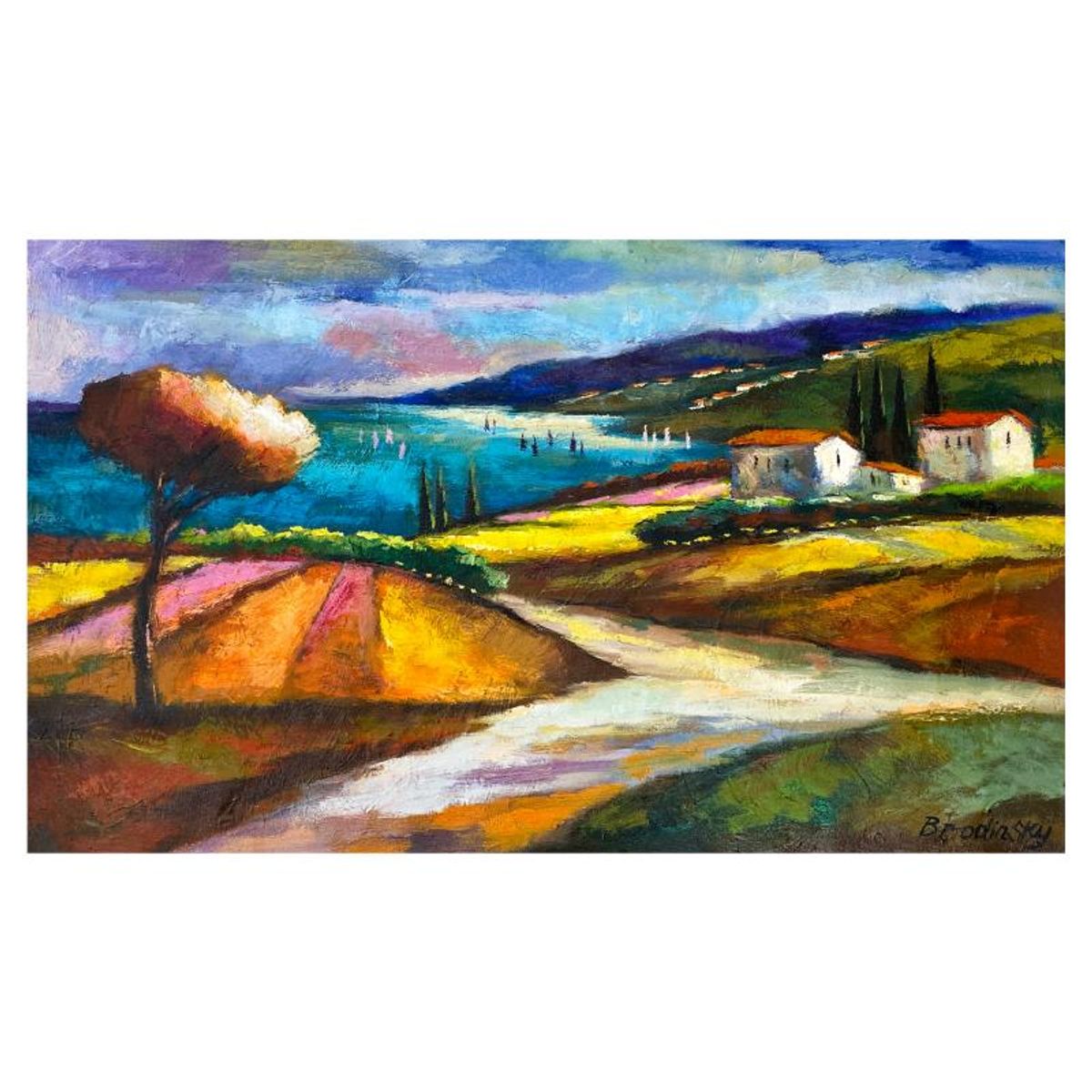 Slava Brodinsky, Original Oil Painting on Canvas, Hand Signed with Letter of Authenticity.