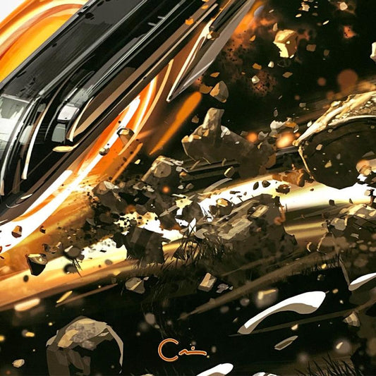 Marvel Comics & Clayton Crain, "Ghost Rider" Limited Edition on Aluminum, PP Numbered 1/4 and Signed with Letter of Authenticity.