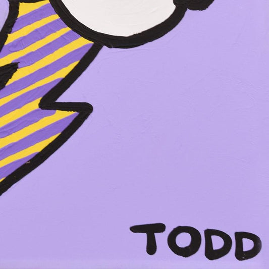 Todd Goldman, "Will Destroy You" Original Acrylic Painting on Gallery Wrapped Canvas (24" x 36"), Hand Signed with Letter of Authenticity.
