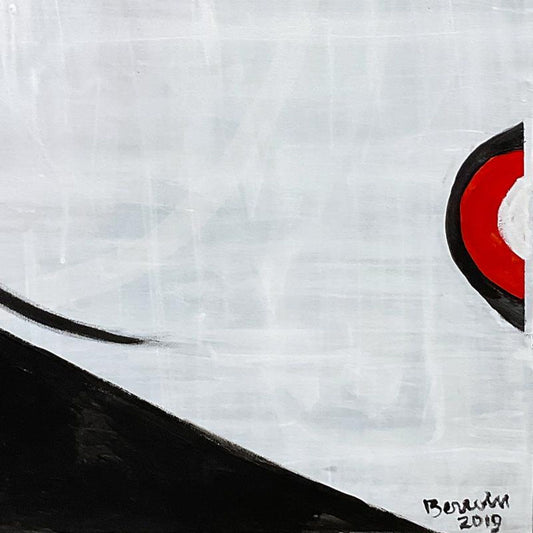 Milton Berwin (1925-2023), Original Painting on Canvas (40" x 40"), Hand Signed with Letter of Authenticity.