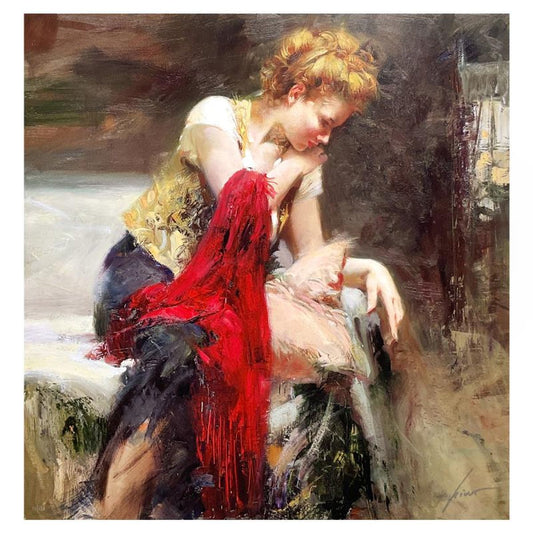 Pino (1939-2010), "Anticipation" Limited Edition on Canvas, Numbered 31/50 and Hand Signed with Certificate of Authenticity.