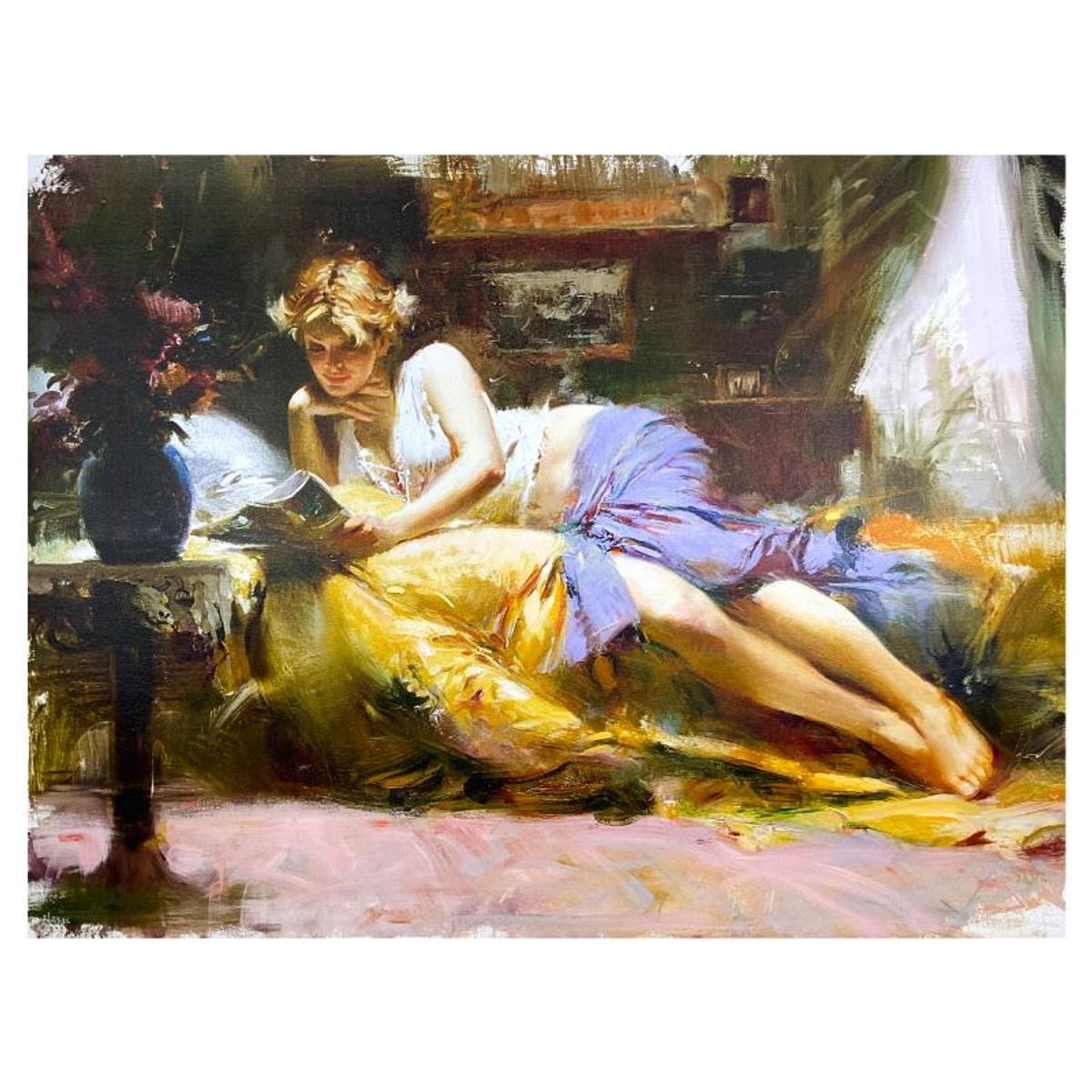 Pino (1939-2010), "My Favorite Time" Limited Edition on Canvas, HC Numbered 2/25 and Hand Signed with Certificate of Authenticity.