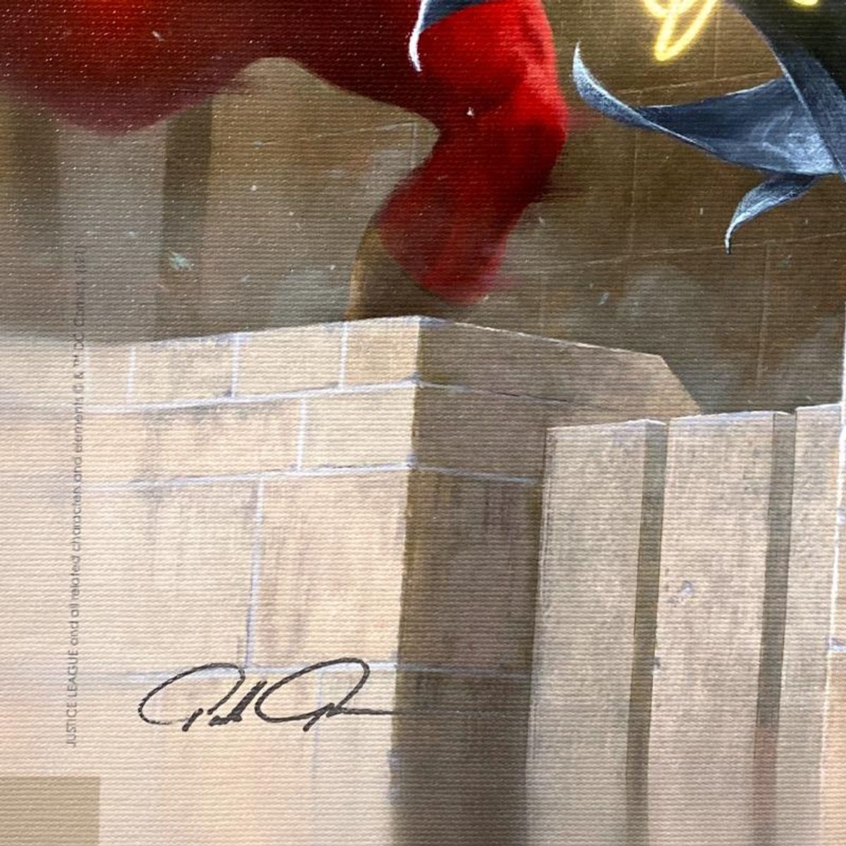 DC Comics & Paolo Rivera, "The Justice League: Classic Variant" Limited Edition on Canvas, PP Numbered 3/4 and Signed with Letter of Authenticity.