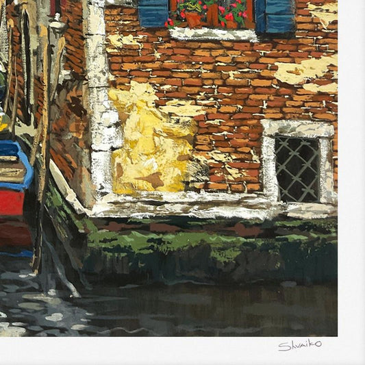Viktor Shvaiko, "Boats of Venice (White)" Limited Edition Printer's Proof Serigraph (22.5" x 30"), Numbered and Hand Signed with Letter of Authenticity.