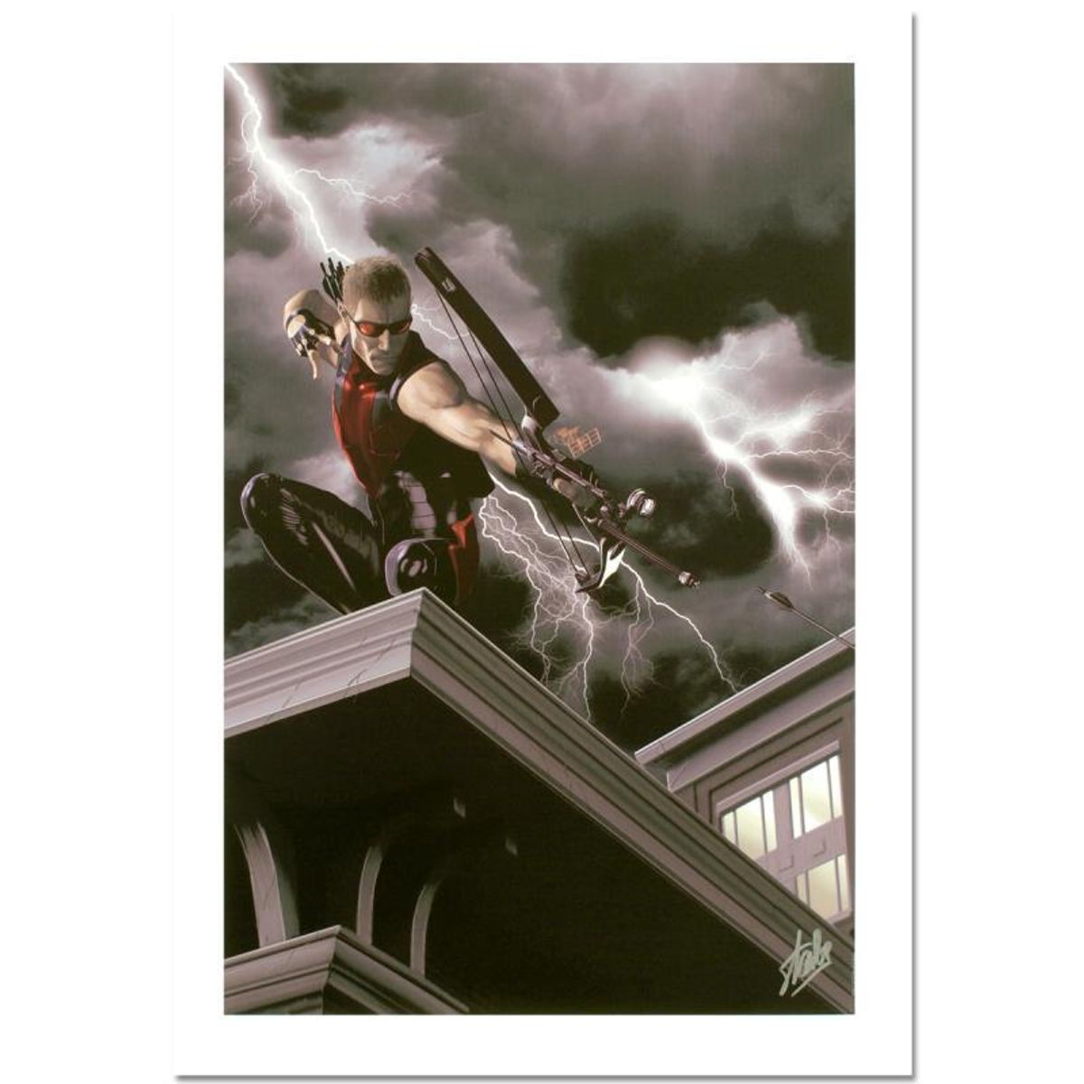 Stan Lee Signed, Marvel Comics "Ultimate Hawkeye #2" Limited Edition Canvas 3/10 with Certificate of Authenticity.