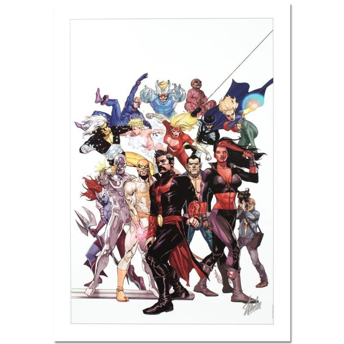 Stan Lee Signed, Marvel Comics "Defenders: Strange Heroes #1" Limited Edition Canvas, Numbered 8/10 with Certificate of Authenticity.