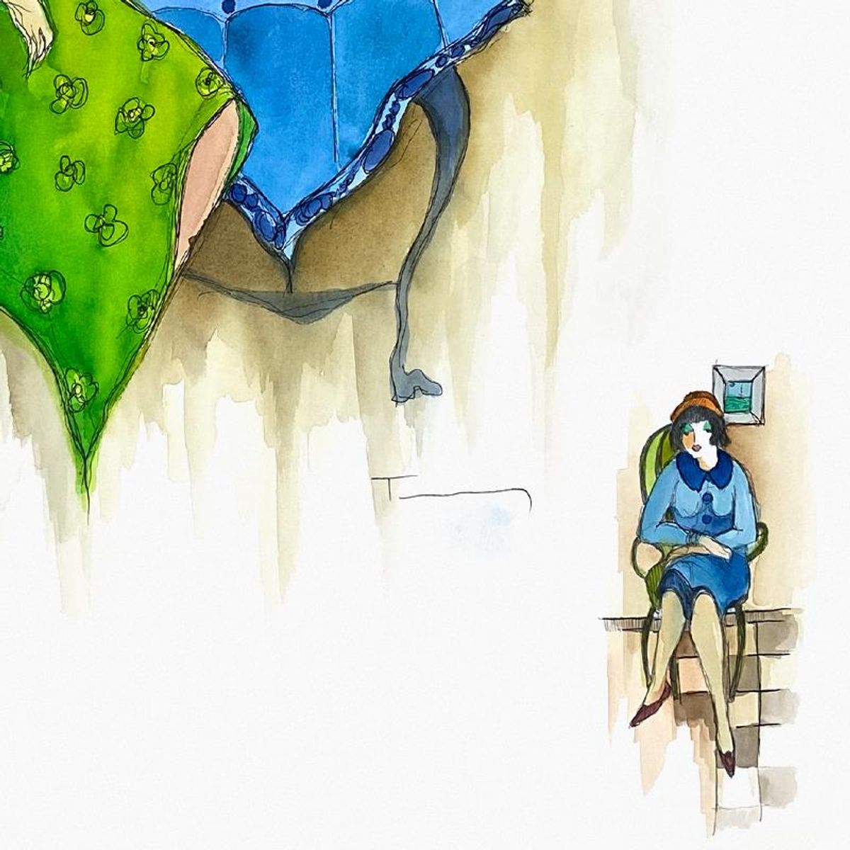 Itzchak Tarkay (1935-2012), Original Mixed Media Watercolor, Hand Signed with Letter of Authenticity.