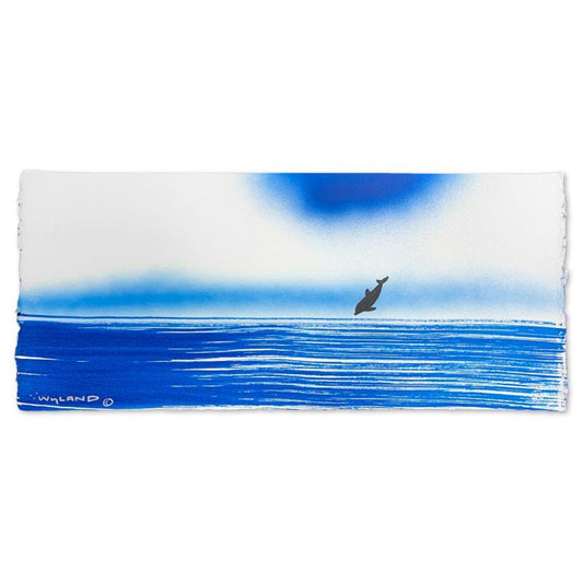 Wyland, "Dolphin" Framed, Hand Signed Original Painting with Letter of Authenticity.